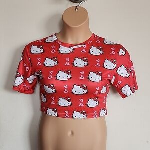 red hello kitty crop top